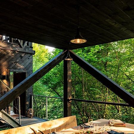 Hutstuf - The Fox & Private Outdoor Spa La-Roche-en-Ardenne Exterior foto